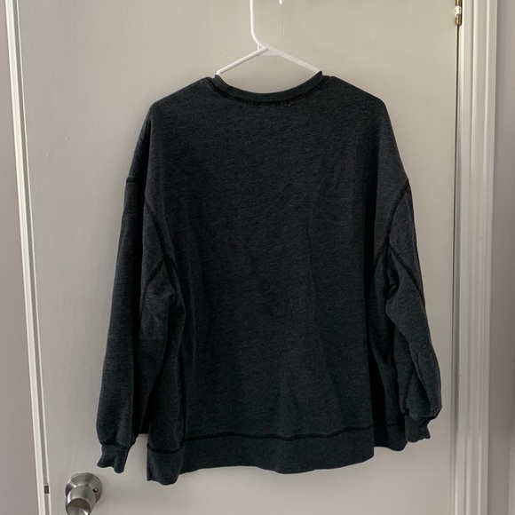 Grey crew neck with side slits - Picture 4 of 4